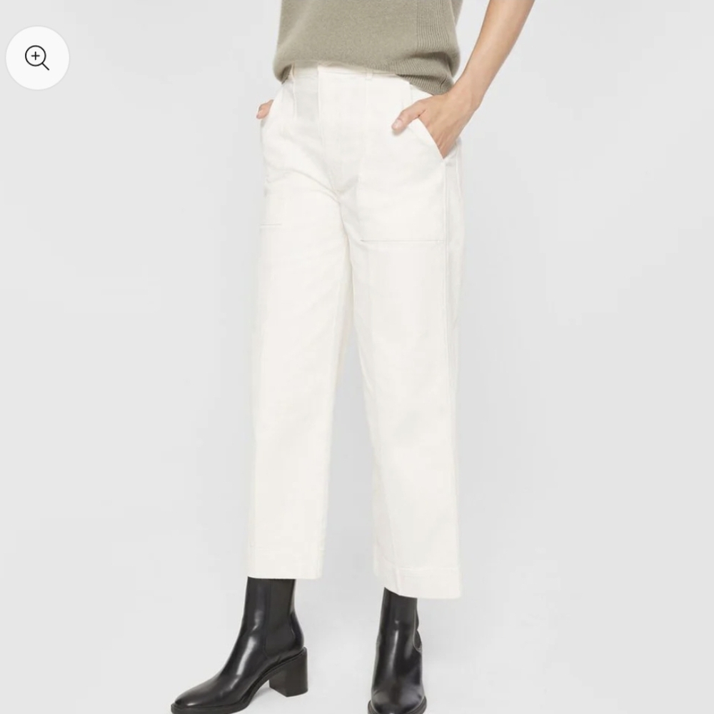 Stylish White Cropped Pants